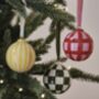 Pink And Red Hand Painted Christmas Bauble, thumbnail 2 of 3