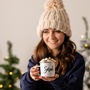 Personalised Winter Knitted Hat And Enamel Mug, thumbnail 4 of 4