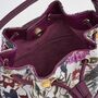 Floral Engravings Plum Bucket Bag, thumbnail 6 of 7