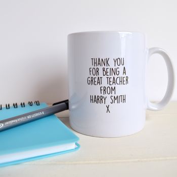 Personalised Male Teacher Thank You Mug, 2 of 3