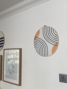 Mid Century Wall Decor Hoop, Abstract Wall Hangings, 5 of 6