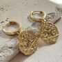 Celestial Moon Pendant Statement Hoops, thumbnail 1 of 5