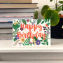 Happy Birthday Floral Colourful Card, thumbnail 2 of 3