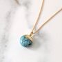 The Orb Turquoise December Birthstone Necklace, Gold, thumbnail 3 of 8