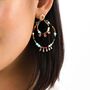 'Gypsy' Statement Drop Earrings Semiprecious Stones And Crystal, thumbnail 1 of 3