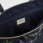 Navy Passion Flower Grab Tote, thumbnail 8 of 9