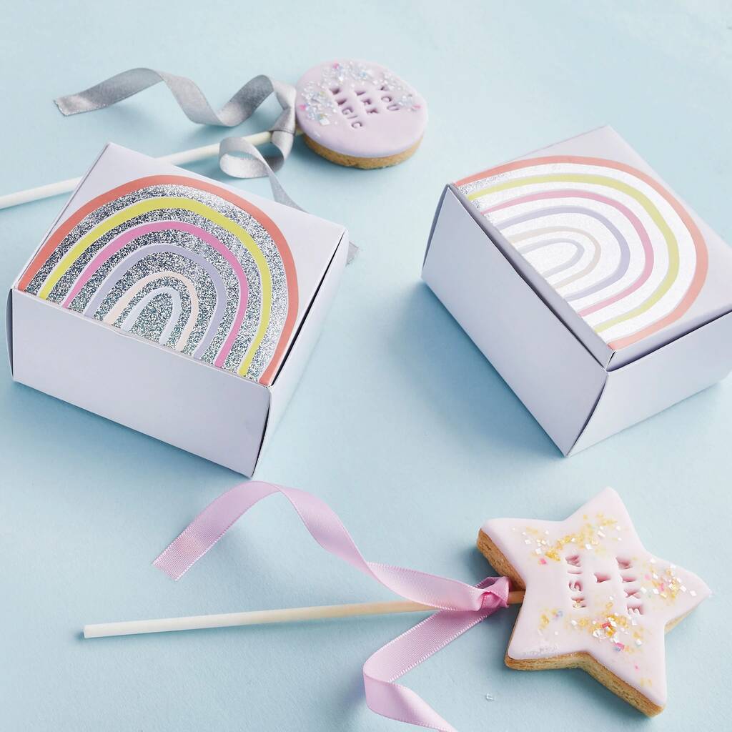 10 Rainbow Cake Favour Boxes, 1 of 2