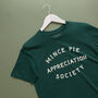 'Mince Pie Appreciation Society' T Shirt Green, thumbnail 1 of 6