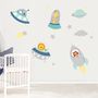 Space Buddies Fabric Wall Stickers, thumbnail 1 of 3