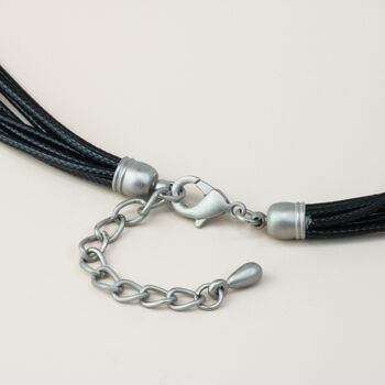 Circle Pendant Cord Necklace, 6 of 6