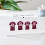 Personalised Family Together Football Shirt Plaque, thumbnail 2 of 9