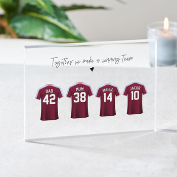 Personalised Family Together Football Shirt Plaque, 2 of 9