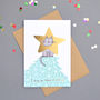 'Cat Star' Gold Foiled Christmas Card, thumbnail 1 of 3