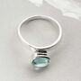 Sterling Silver Gemstone Stacking Rings, thumbnail 7 of 8