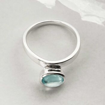 Sterling Silver Gemstone Stacking Rings, 7 of 8