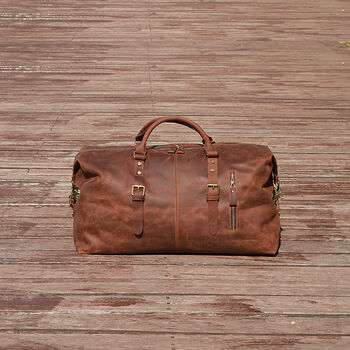 Genuine Leather Holdall Large, 5 of 12
