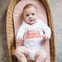 Baby's First Christmas Personalised Babygrow, thumbnail 1 of 8