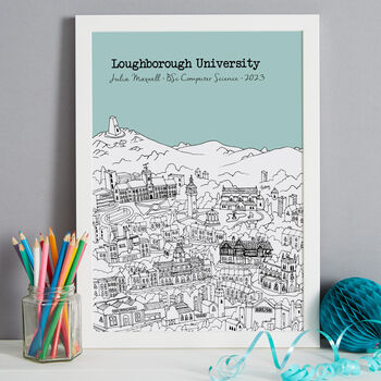Personalised Loughborough Graduation Print, 4 of 9