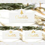Personalised Christmas Gold Foiled Place Cards, thumbnail 1 of 7