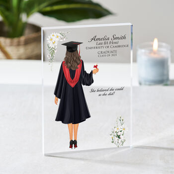 Personalised Graduation Robe Gift For Her Daisy Design, 4 of 10