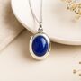 Personalised Mens Sterling Silver Lapis Lazuli Locket, thumbnail 2 of 11