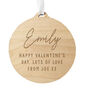 Personalised Message Round Wooden Hanging Decoration, thumbnail 6 of 6