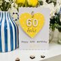 Personalised 60th Birthday Card For Her Heart And Number, thumbnail 1 of 2