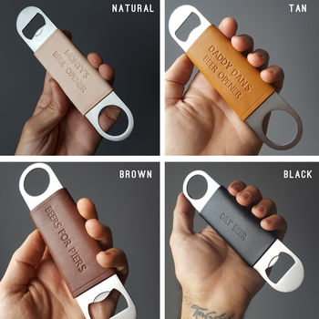 Personalised Leather Bottle Opener, 5 of 8