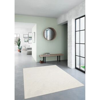 Machine Washable Tufted Cream Rug, 2 of 8