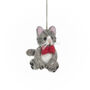 Handmade Felt Ferguson The Cat Hanging Decoration, thumbnail 2 of 3