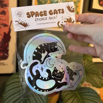 Space Cat Holographic Stickers, 6 of 6