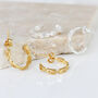 18ct Gold Plated Or Silver Chain Hoop Earrings, thumbnail 2 of 6