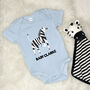 Zebra Personalised Jungle Babygrow, thumbnail 5 of 6