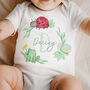 Personalised Garden Bugs New Baby Outfit, thumbnail 1 of 7