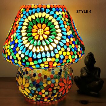 Mosaic Glass Table Lamp Beautifully Hand Made, 4 of 8
