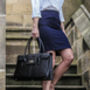 Ladies Luxury Leather Business Bag 'Fabia Croco', thumbnail 1 of 9