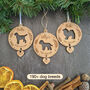 Personalised Dog Christmas Decoration Select Breed, thumbnail 2 of 7