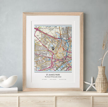 Favourite Football Club Personalised Map Print, 6 of 8