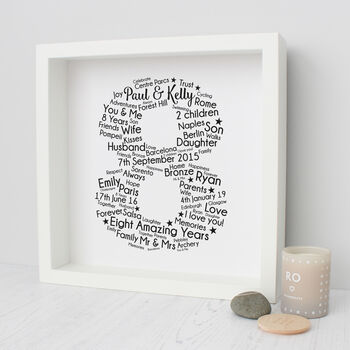 Personalised 8th Wedding Anniversary Gift, 9 of 9