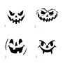 Modern Halloween Pumpkin Stickers, thumbnail 2 of 3