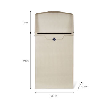 Outside Post Box In Charcoal Grey Or Cream, 8 of 8