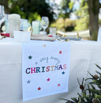 Colourful Christmas Table Runner, 3 of 8