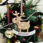 Personalised Rocking Reindeer Christmas Decoration, thumbnail 4 of 7