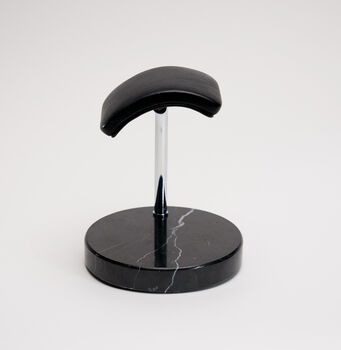 Nero Marquina Marble Watch Stand Silver, 5 of 6