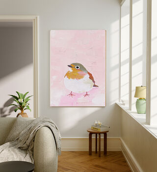 Christmas Robin Bird Winter Art Print, 3 of 3