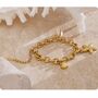 Monaco D’or Gold Pearl White Oyster Drop Charm Bracelet, thumbnail 3 of 3