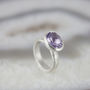 Oval Lavender Amethsyt Stone Set Ring, thumbnail 4 of 6