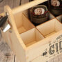Typography Bottle Gift Box Hamper Caddy With Handle, thumbnail 2 of 3