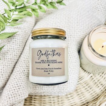 Personalised 'Godmothers Are A Blessing' Soy Candle, 4 of 10