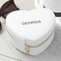 Personalised Bold Message White Heart Jewellery Case, thumbnail 2 of 11